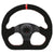13" Red Suede Racing Steering Wheel - Flat Design