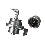 Adjustable Racing Fuel Pressure Regulator FPR With Gauge