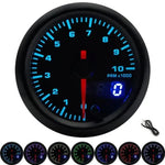 2" 52mm 7 Colors LED Dual Display Car Gauges