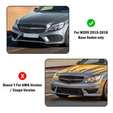 2015-2018 Mercedes Benz C-CLASS W205 Base Front Fog Light Cover JDM Performance