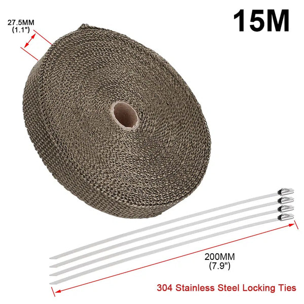 2.5cm Exhaust Thermal Tape Header Heat Wrap