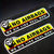 2pc No Airbags We Die Like Real Men ticker Decal