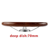 340mm Heart Shape Solid Wood Steering Wheel