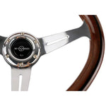 340mm Heart Shape Solid Wood Steering Wheel