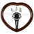 340mm Heart Shape Solid Wood Steering Wheel