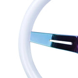 350MM Heart Shaped White Steering Wheel