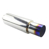 4" H-Spec Jdm Silencer Muffler 2.5" Inlet