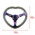 6-Hole 350MM Heart Black Deep Dish Vip Crystal Bubble Neo Spoke Steering Wheel JDM Performance