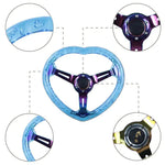 350MM Blue Bubble Neo Steering Wheel