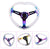 6-Hole 350MM Heart Clear Deep Dish Vip Crystal Bubble Neo Steering Wheel JDM Performance