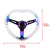 6-Hole 350MM Heart Clear Deep Dish Vip Crystal Bubble Neo Steering Wheel JDM Performance