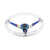 6-Hole 350mm Deep Dish Vip Clear Crystal Bubble Burnt Blue Steering Wheel JDM Performance