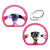 6-Hole 326mm Vip Pink Crystal Bubble Neo Spoke Steering Wheel JDM Performance