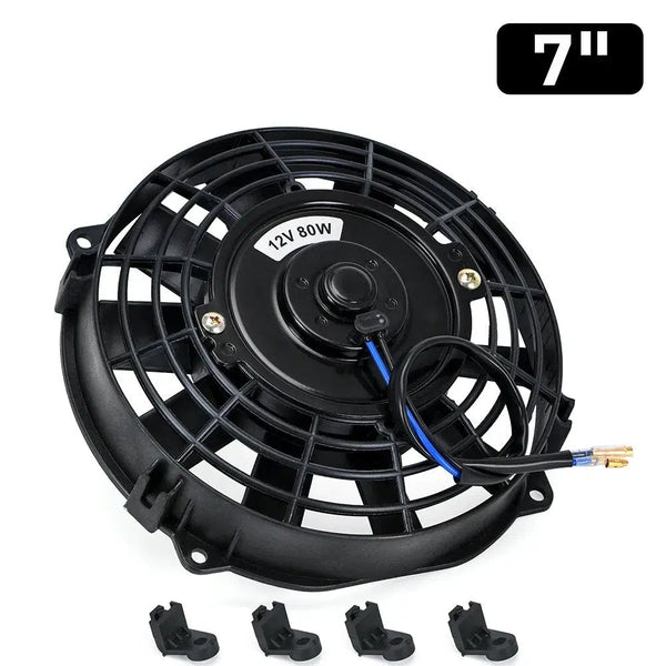 7" Universal 12V 80w Slim Reversible Electric Radiator Fans