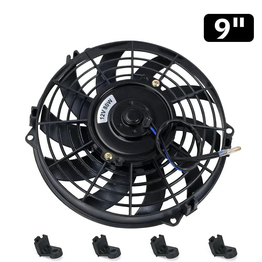 9 Universal 12V 80w Slim Reversible Electric Radiator Fans – JDM 9 Universal 12V 80w Slim Reversible Electric Radiator Fans – JDM