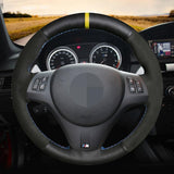Alcantara Steering Wheel Cover For Bmw E90 E91 E92 E93 E87 E81 E82 E83 JDM Performance
