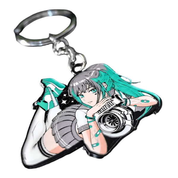 Anime Boost Girl Keyring