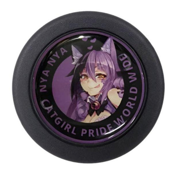 Anime Girl Cat Horn Button