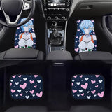 Anime Girls Racing Fabric Car Floor Mats Interior Carpets JDM Performance