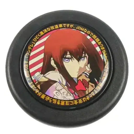 Anime-Inspired Kawaii Girl Horn Button