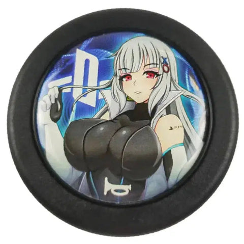 Anime Kawaii Girl Horn Button