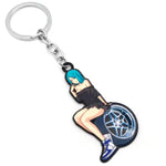 Anime Wheel Girl Keyring