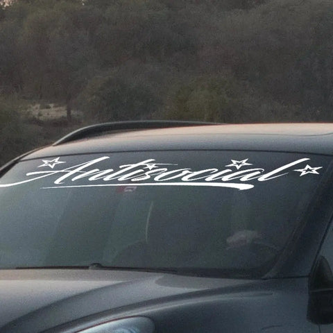 Antisocial Car Stickers Windshield Banner