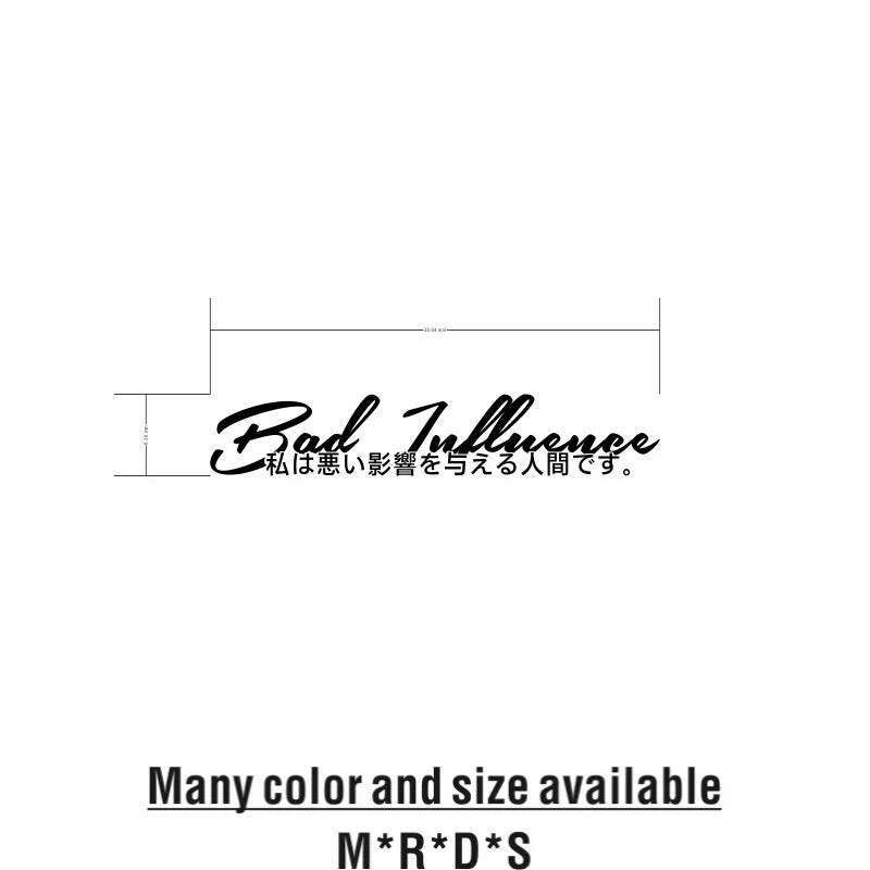 Bad Influence Windshield Sticker Decal – JDM Performance