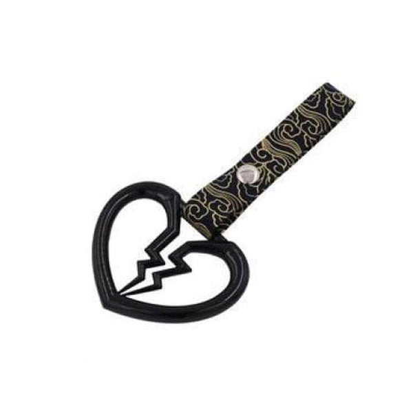 Black Broken Heart Tsurikawa Japanese Cloud Strap JDM Performance