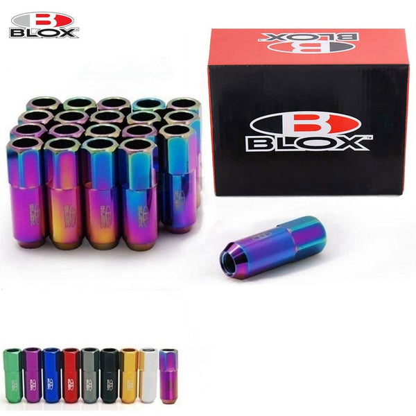 Blox Forged 7075 Aluminium Wheel Lug Nuts P 1.5 / P 1.25, L: 60mm 20Pc JDM Performance