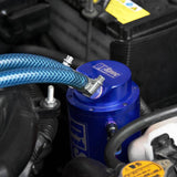 Blue Billet Aluminum Engine Oil Catch Tank Reservoir 0.7L 10mm JDM Performance