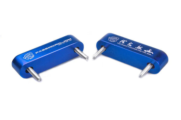 Blue JDM Hood Vent Spacer Risers Honda Civic