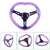 6-Hole 350MM Heart Purple Deep Dish Vip Crystal Bubble Steering Wheel JDM Performance