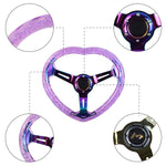 Bubble Steering Wheel Purple Deep Dish 350mm - JDM Performance