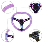 Bubble Steering Wheel Purple Deep Dish 350mm