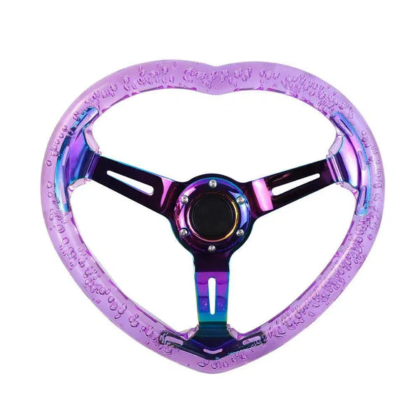 Bubble Steering Wheel Purple Deep Dish 350mm