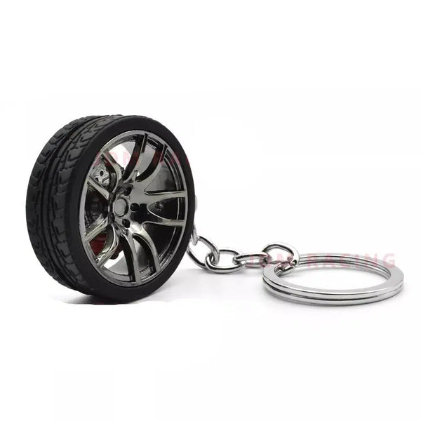 Car Wheel Hub Keychain Key Ring