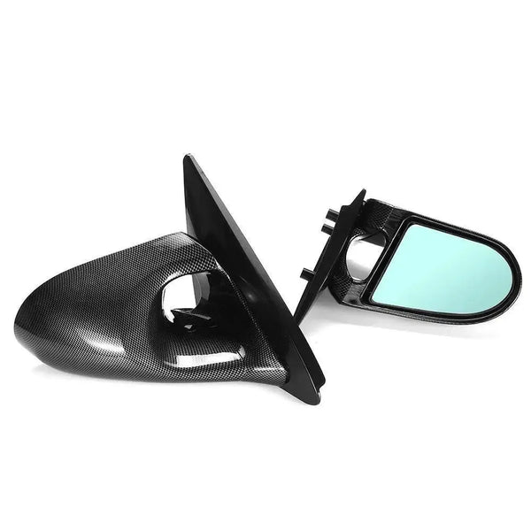 Evan-Fischer Pair Of Side Mirrors For Honda Civic 2-Door Coupe/Hatchback 1992-1995 – Driver & Passenger Side – Manual, Paintable