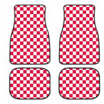 Checkered Flag Pattern Car Floor Mats