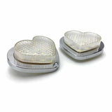 Clear LED Heart Shape Side Marker Indicators (Pair)