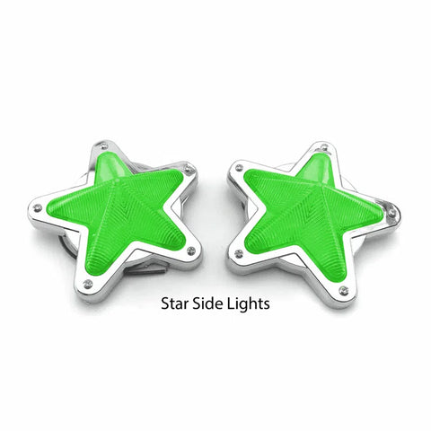 Clear LED Star Shape Side Marker Indicators pair