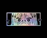 Cute Anime Girl Car Sticker