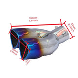 Dual Burnt Blue Heart Shaped S/S Muffler Tip