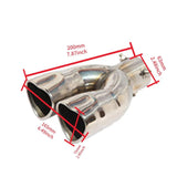 Dual Silver Heart Exhaust Tip Stainless Steel Muffler Tip Trim