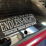 Endless Nights Car Sticker