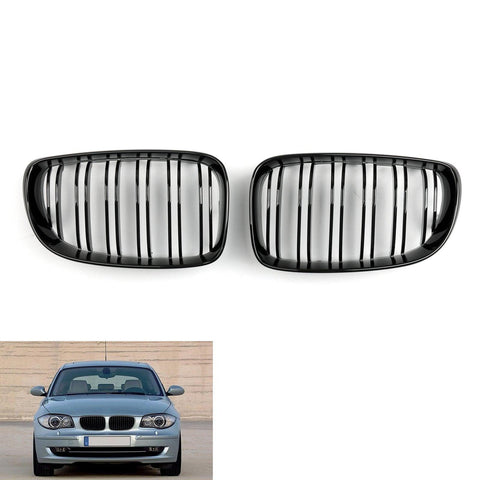 For BMW 1-Series E81 E87 E82 E88 128i 135i 08-12 Gloss Black MColor Front Grille Generic JDM Performance