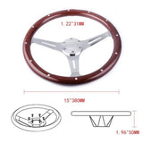 Genuine Wood Grain Steering Wheel Classic 380mm