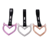 Glittered Devil Heart Tsurikawa Black Straps JDM Performance