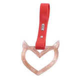 Glittered Devil Heart Tsurikawa Red Straps JDM Performance