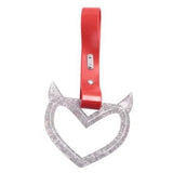 Glittered Devil Heart Tsurikawa Red Straps JDM Performance